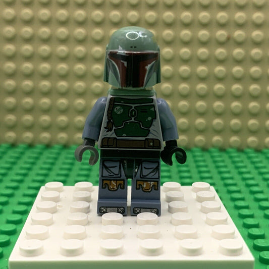 Lego Boba Fett Minifigure Head Beard Stubble Star Wars Episode 4/5/6 sw0396 READ