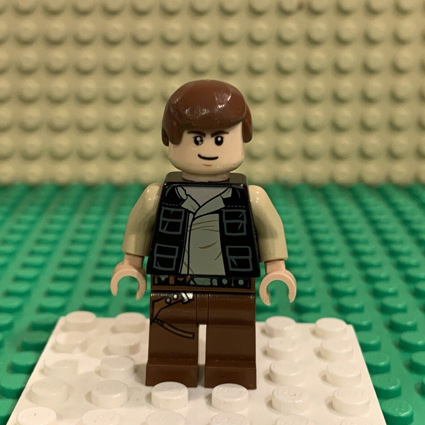 LEGO Han Solo Black Vest Minifigure Star Wars 8038 10188 sw0179a