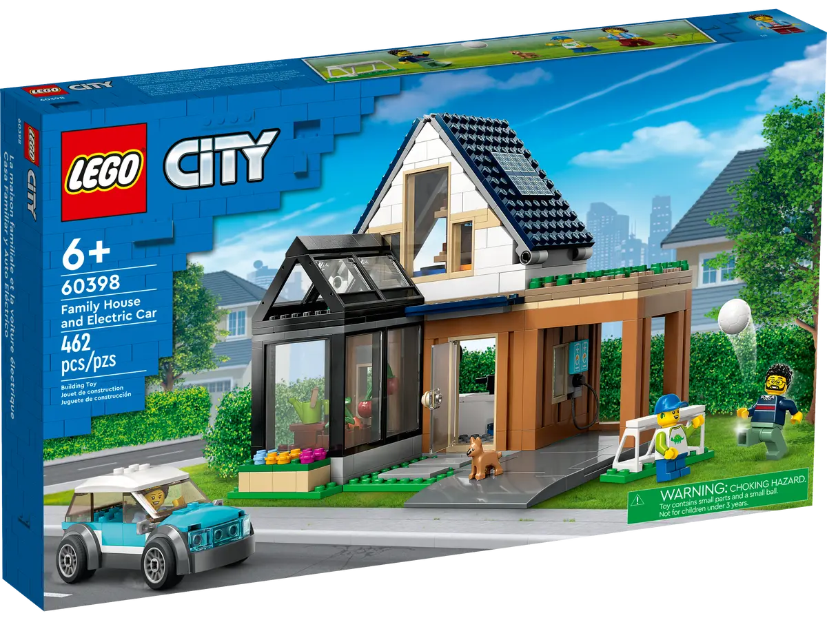 Family House and Electric Car 60398 Retired